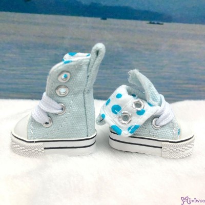 SHP188BLE  Mimiwoo 1/6 Bjd Neo B Denim MICRO Shoes Folded Boots Blue 